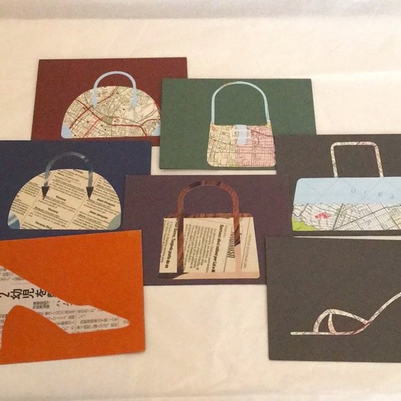 Notecards with Appliqued Shoes and Handbags - Picture 1 of 14